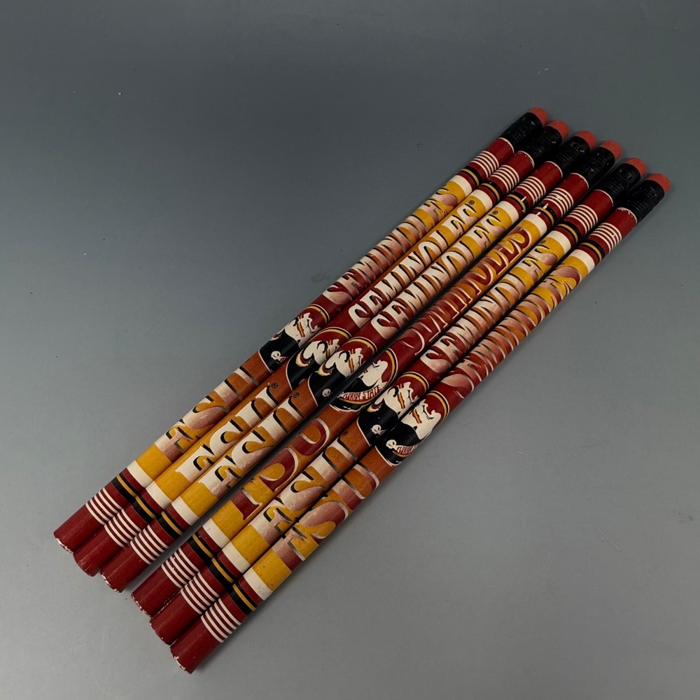 Florida State University FSU Seminoles Vintage Pencils Lot of 6 Garnet Gold NCAA